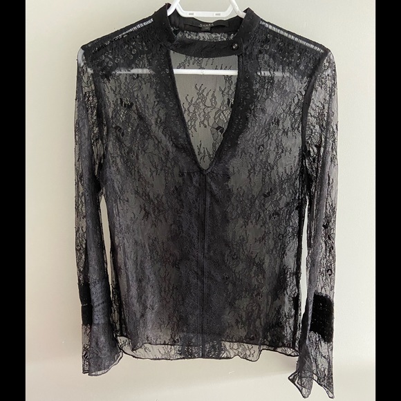 GUESS | Long sleeve lace top - Picture 1 of 4